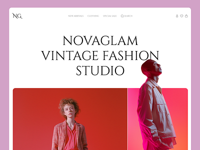 Novaglam - E commerce Website cart clean clothing collection fashion store man minimal product page shop shopping store ui ux website website design women