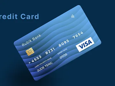Credit Card Front View credit card ui uiux