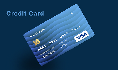 Credit Card Front View credit card ui uiux