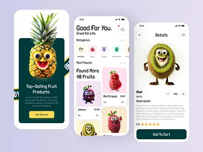 Fruits Delivery App UI app app concept app ui app ui design delivery delivery app delivery app design delivery services fruits grocery store home screen ios mobile app modern ui online shop shopping store transaction ui user interface ux