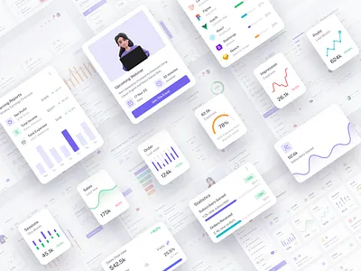 Dashboard Widgets admin analytics card card ui chart chart ui chart widget crm dashboard dashboard ui dashboard widgets figma layout sass session transaction uikit widget