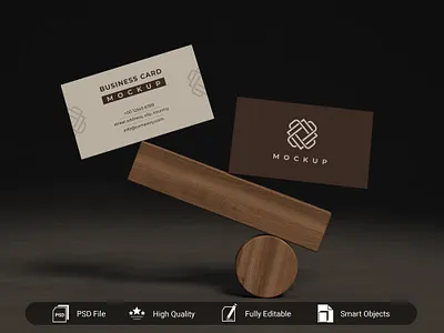 Sleek & Realistic Business Card Mockup branding presentation