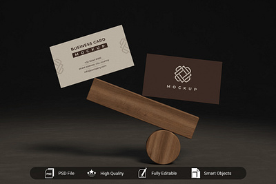 Sleek & Realistic Business Card Mockup branding presentation