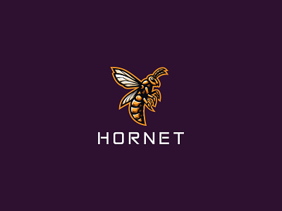 HORNET LOGO agile agressive bee bee logo bees branding buzz dynamics fly hornet insect logo modern professional sting ui ux vector wing wings