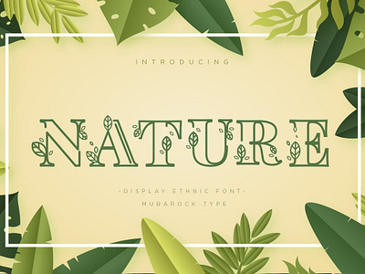 Nature Font Display display font font display font nature font typeface logo font nature