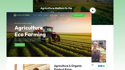SUNSHINE FRAM | Farming Web Design branding design farm farming figma food fresh graphic design homepage ui ux web web page website