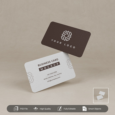 Sleek & Clean Business Card Mockup Template branding business card display identity mock up mockup presentation showcase