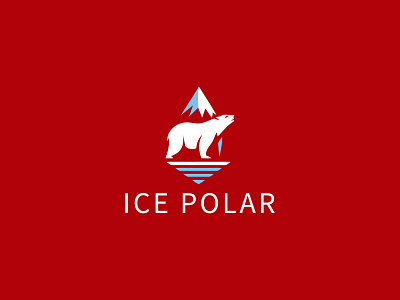 ICE POLAR LOGO animal animals antarctic antarctica bear big cold cool fat freeze frozen ice ice polar logo logo for branding polar strength strong vector white winter
