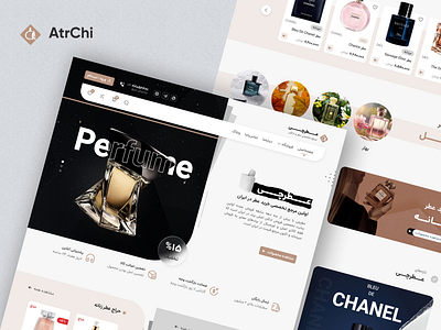 Atrchi - A Perfume Shop concept design ecommerce ecommerce excellence figma home page perfume perfume shop ui uiux ux web design
