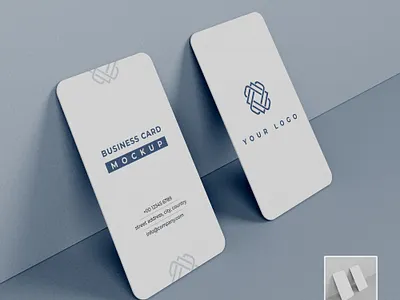 Professional Business Card Mockup: Modern Minimalism 3d branding business card display identity mock up mockup rendering showcase template
