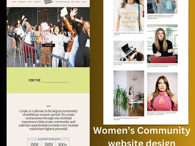 Women Website Community branding email marketing email template figma form funnels lead gen logo sales page ui website wordpress