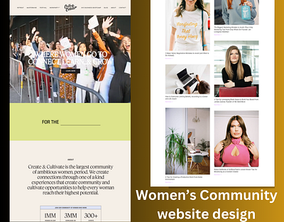Women Website Community branding email marketing email template figma form funnels lead gen logo sales page ui website wordpress