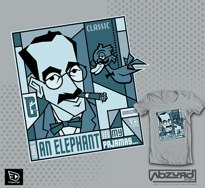New tee design - classic chipdavid classic dogwings drawing graphic design groucho humor joke vector