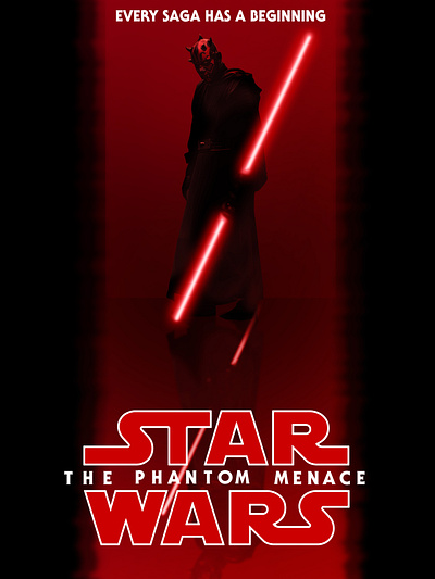25th Anniversary of Phantom Menace branding graphic design jedi movie movie poster phantommenace photoshop poster sith starwars theforce