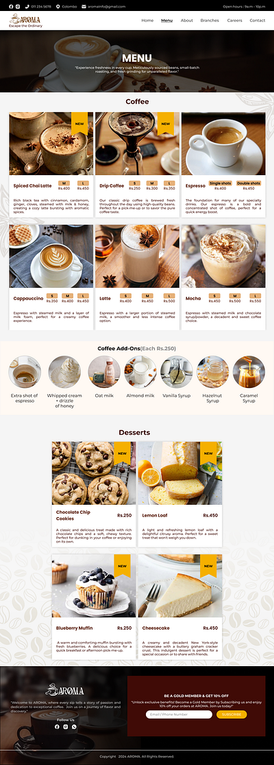 AROMA - Escape the Ordinary design figma ui uiux