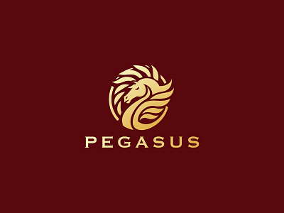 PEGASUS LOGO brand branding company creature crest crests elegance gold horse horse wings luxury myth pegasus pegasus logo royal ui ux vector wing wings