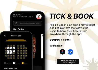 Online Movie Ticket Booking App graphic design ui