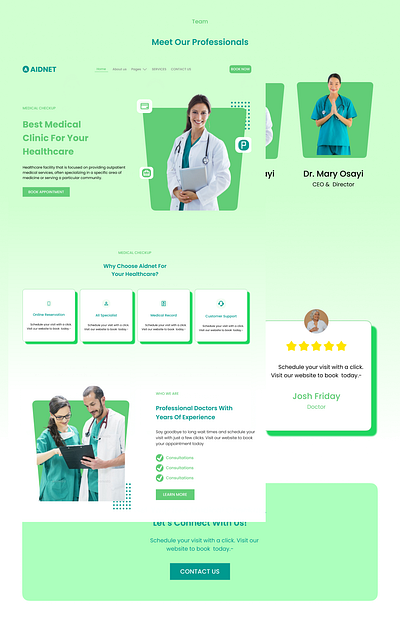 AIDNET: Medical Website Landing Page graphic design landingpage logo page ui website