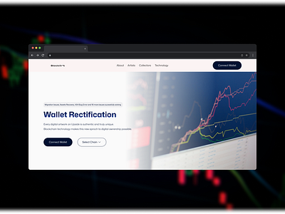 BlockArt - Wallet Rectification bitcoin blockchain coins crypto figma responsive trading userexperience userinterface uxui wallet webdesign