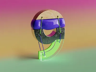 36 days of type - 9 36daysoftype 36daysoftype2024 3d animation blender branding design illustration motion design motion graphics type typography ui