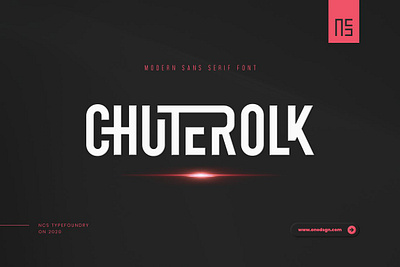 CHUTEROLK bold brand chuterolk display headline ligature font ligatures logo movie outline rounded sans serif