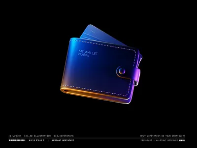 wallet 3D Icon 3d 3d wallet animated icon animation crypto dark dark mode finance graphic design icon pack logo ui wallet