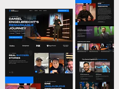 Daniel Engelbrecht - Revamp Website daily ui design daniel engelbrecht healthy landing page healthy website homepage landing page motivational speaker ui design uiux webinar website