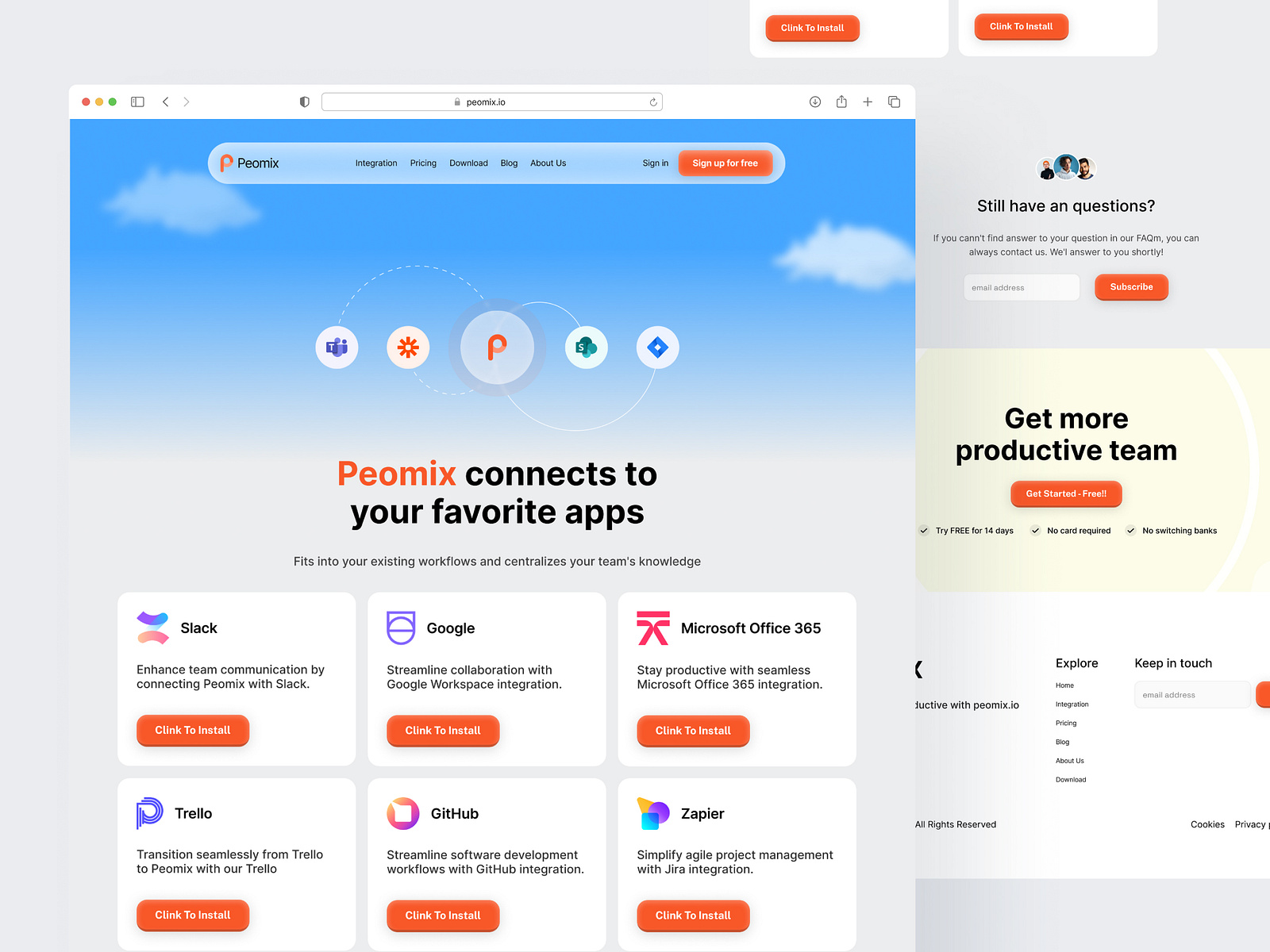 Integration Page - Sass Landing Page by Asril Mochammad on Dribbble