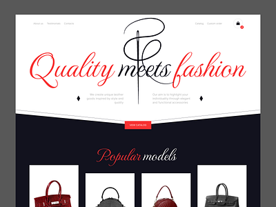 Handcrafted leather accessories website bag handmade luxury red shop