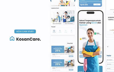 KosanCare. Application UI Design - Study Case cleaning service home cleaning ui ui design uiux design ux