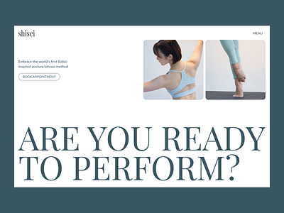 Posture Training Corporate Website about ballet branding design hero interface minimal product sport training typography ui ux web web design website yoga