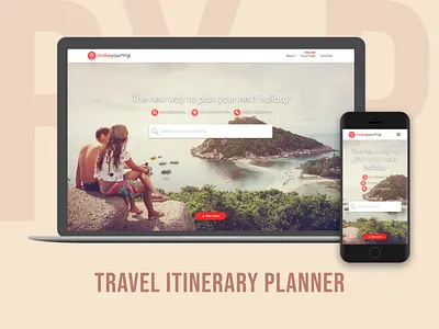 Travel planner holiday hotel travel ui uiux