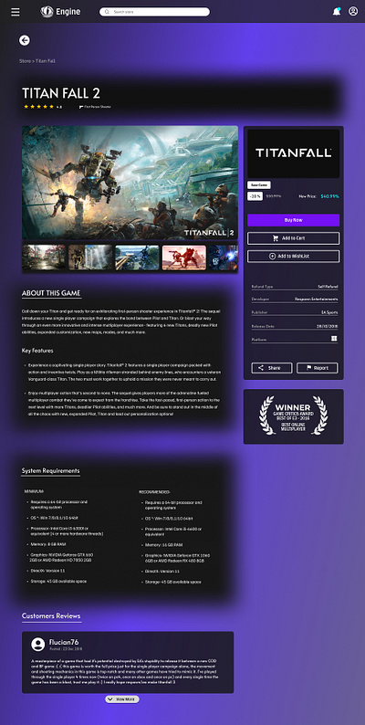 Iris Engine Video Game Store game store website design game website online video game store video game video game website