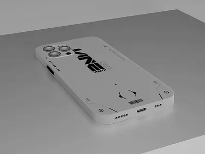 White Futuristic Case 3d animated animation blender branding case company design futuristic graphic design iphone light minimalist model motion graphics phone realistic simple ui white