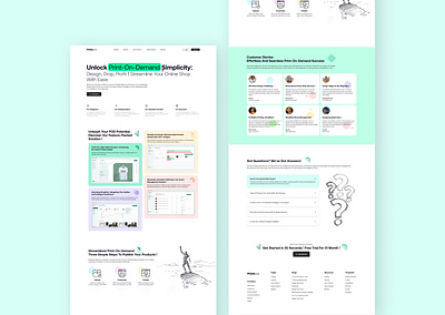 Print On Demand SAAS Website app app design application design figma landing page pod print on demand uiux website design