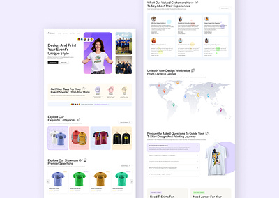 Print On Demand SAAS Landing Page app design application design ecommerce figma landing page pod print on demand uiux website design