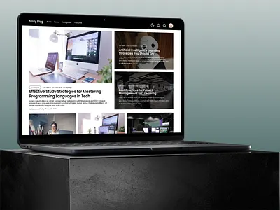 StoryBlog - Blog Website article blog figma landing page read ui uiux web web design website write