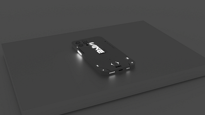 Futuristic White case 3d animation art blender branding case futuristic graphic design iphone logo model motion graphics phone ui white