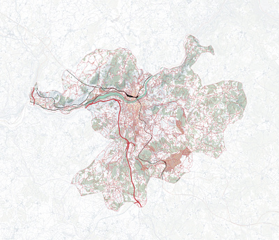 Área Urbana Funcional Ourense Sur editorial design galicia graphic design mapas mapping maps ourense