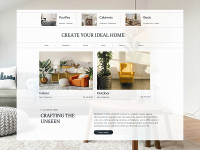 Furniture - Marketplace 2023 2d 3d about us aesthetic ai behance ecommerce furniture home landing page minimal modern online store shopping trends ui ux visual web design