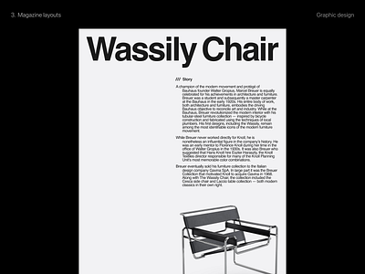 Bauhaus magazine design branding chair clean concept design graphic graphic design layouts magazine magazine design minimal design minimalistic simple swiss swiss style typography