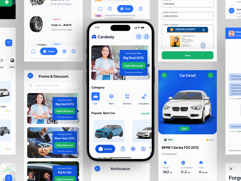 Cardealy - Rental car App Mobile UI KIT app design book booking car car booking car service cardeal cardealy deal dpopstudio mobile design rent rentacar rental rental car sale sale car sewa ui8 user experience