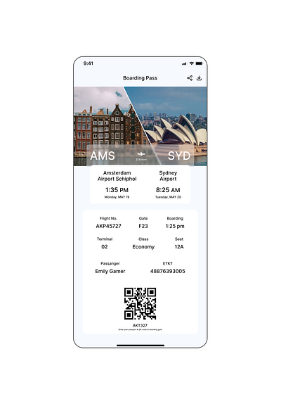 Boarding Pass app branding design illustration ui ux vector