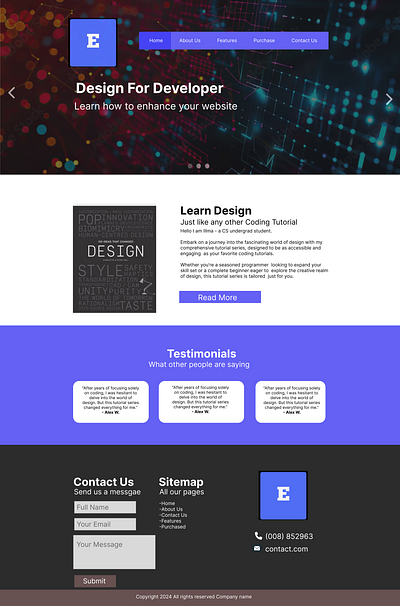 Tutorial Webpage design logo ui webpage
