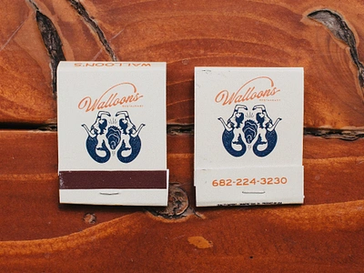 Walloon's Matchbox americana brand brand strategy branding dallas design drawing fort worth graphic design illustration inking logo matchbox matches mermaid new orleans texas vintage walloons woman