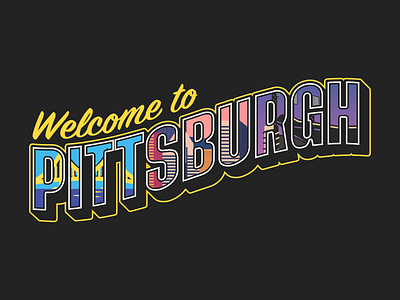 Welcome to Pittsburgh logo mlb pirates pittsburgh sign tourist travel vector welcome to