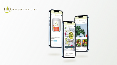 Hallelujah Diet - A plant-based, Clean food Diet Program ecommerce graphic design mobile design ui ux we web design