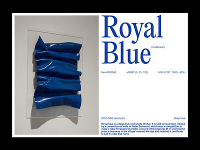 Royal Blue | Editorial layout, pt. 1 design editorial figma graphic design grid landing landing page layout minimal minimalism minimalist poster swiss typographic typography ui ui design user interface web web design