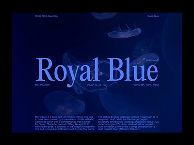 Royal Blue | Editorial layout, pt. 2 design editorial figma graphic design grid landing landing page layout minimal minimalism minimalist poster swiss typographic typography ui ui design user interface web web design