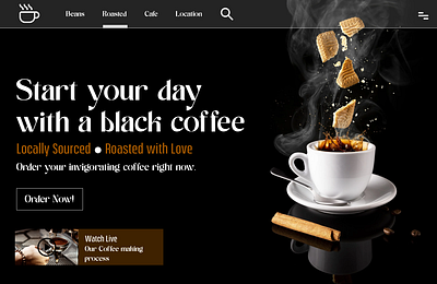Krazy Cafe cafe coffee design graphic design landing page ui uiux webdesign